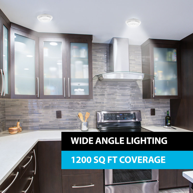 Bell+Howell 3500K Round White LED Wireless Ceiling Light with Remote