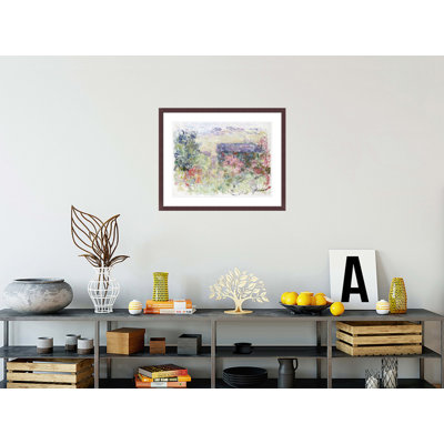 The House Through The Roses by Claude Monet -Framed Giclee Print