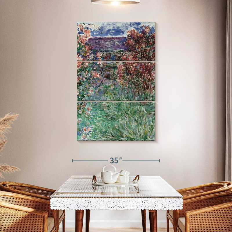 Senne La maison parmi les roses 1925, H 50 po x l 32 po