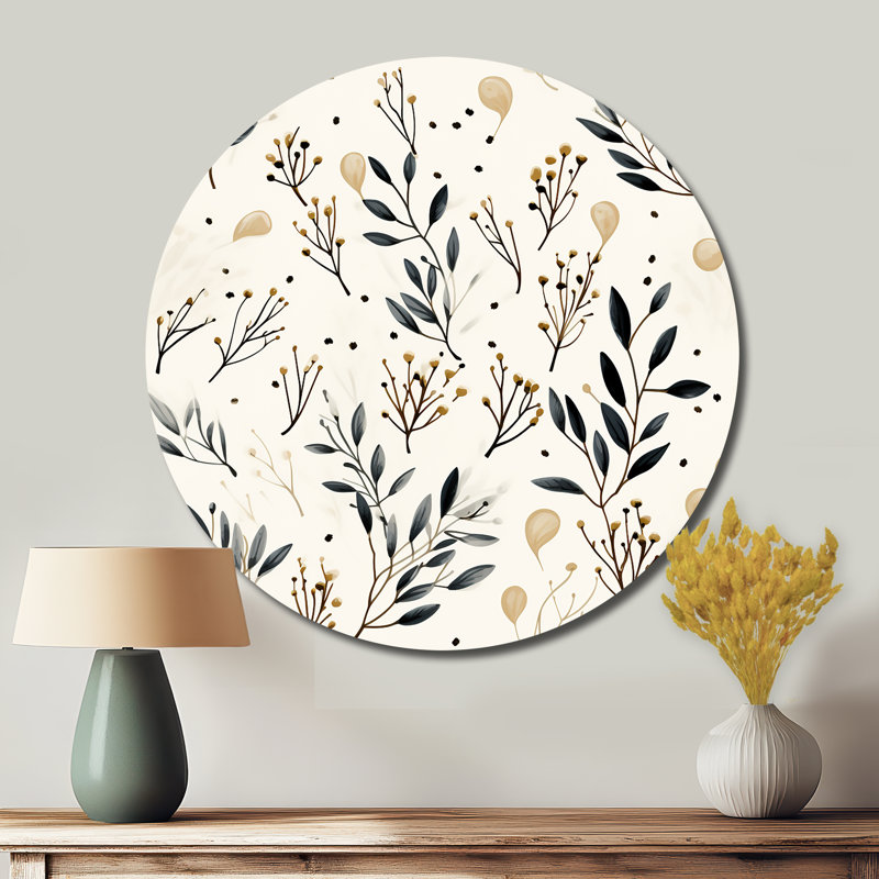 Swaffham - Art floral rond en métal, H 16 po x l 16 po