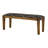 Fabric Upholstered Accent Bench Black and Natural