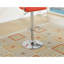Tabouret de bar en similicuir rouge de style contemporain, ensemble de 2 tabourets de cuisine à hauteur réglable pour îlot de cuisine