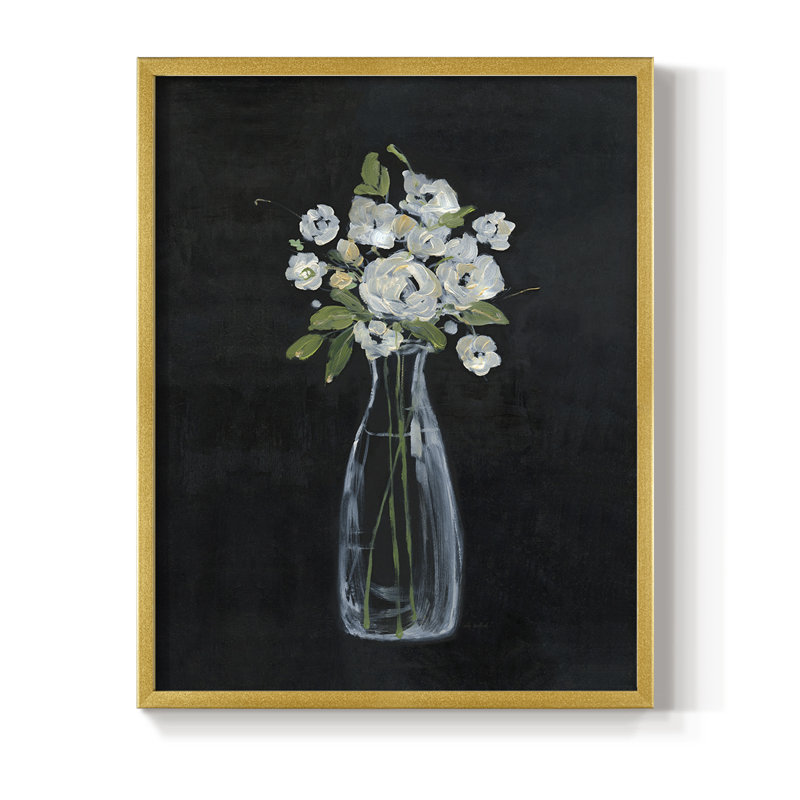 Reproduction encadrée sophistiquée Farm Floral II - bois massif, H 30 po x l 24 po