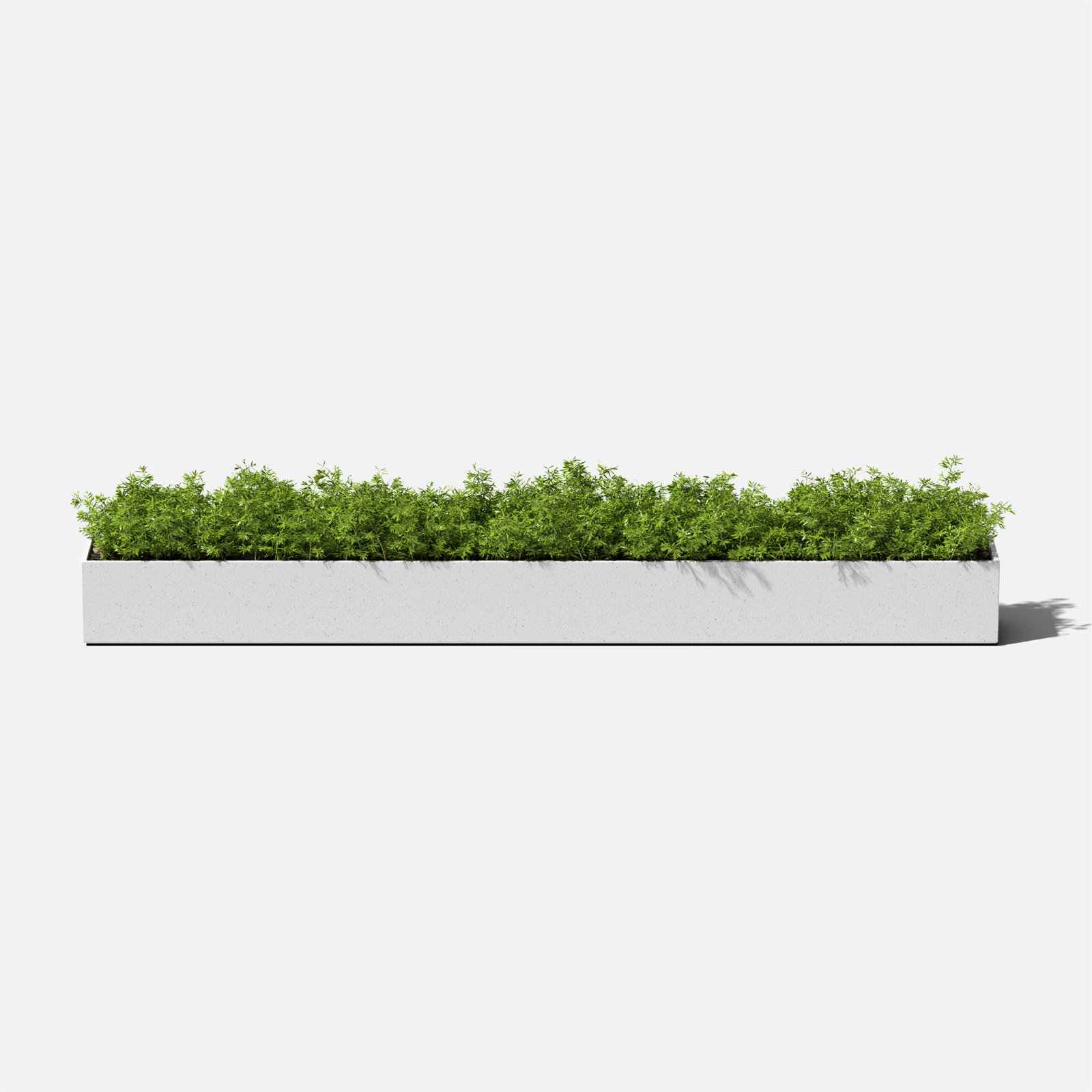 Geo Series Planter Box, White, 3" H x 32" W x 3.5" D, Set of 1