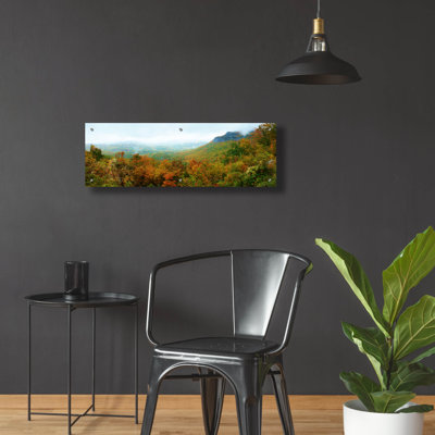 «Whiteside Overview» par Steve Vaughn, art mural en verre acrylique, 48 po x 16 po