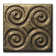 3" x 3" Metal Pinwheel Decorative Tile Insert