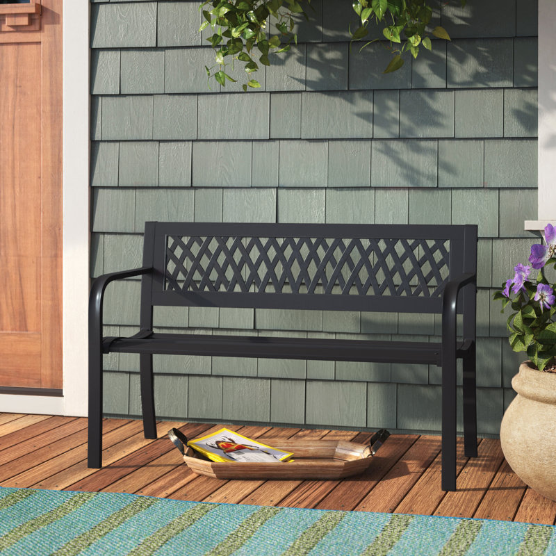 Banc de jardin en acier Carlysia