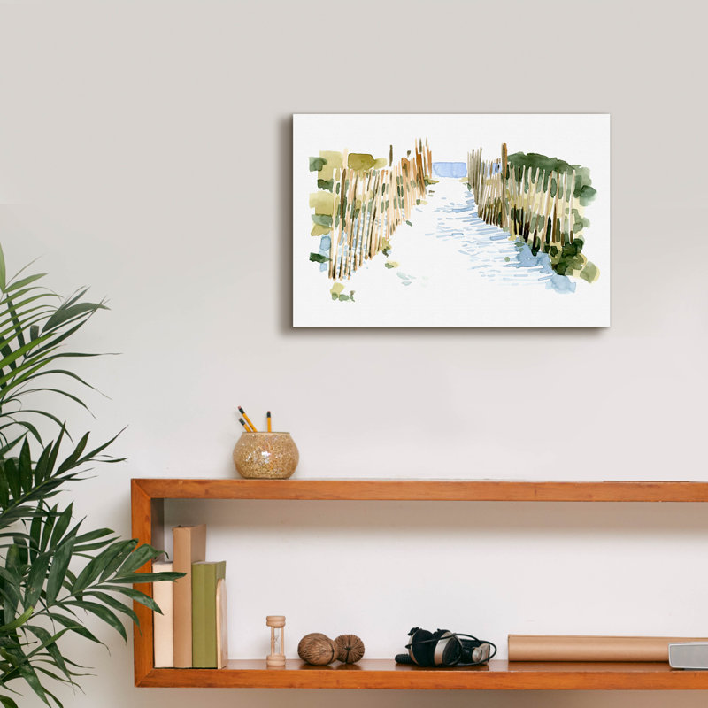 Toile épique Graffiti «Beach Impressions 1» par Emma Caroline, 18 po x 12 po