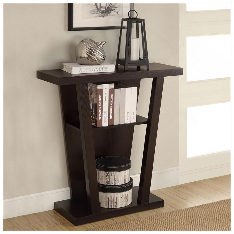 Cappuccino 2-Shelf Console Table