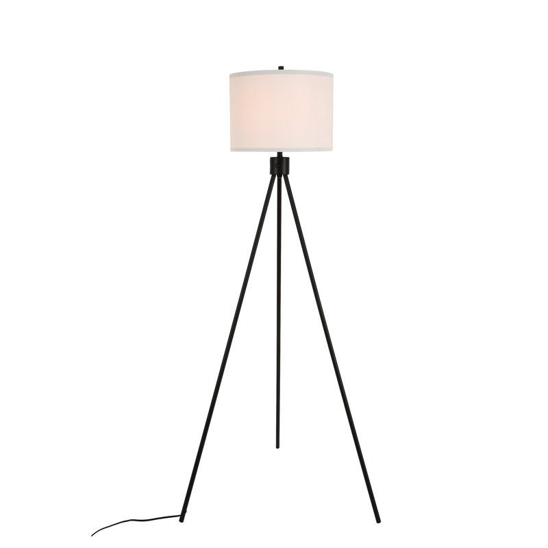 156Cm Matte Black Tripod Floor Lamp