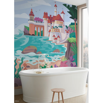 Murale pelez et collez la princesse Disney Ariel Castle