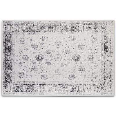 Imitation Cashmere Washable Flatweave Persian Floral Oriental Rug