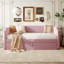 Lit de jour en velours doux avec couchette relevable-1475068182