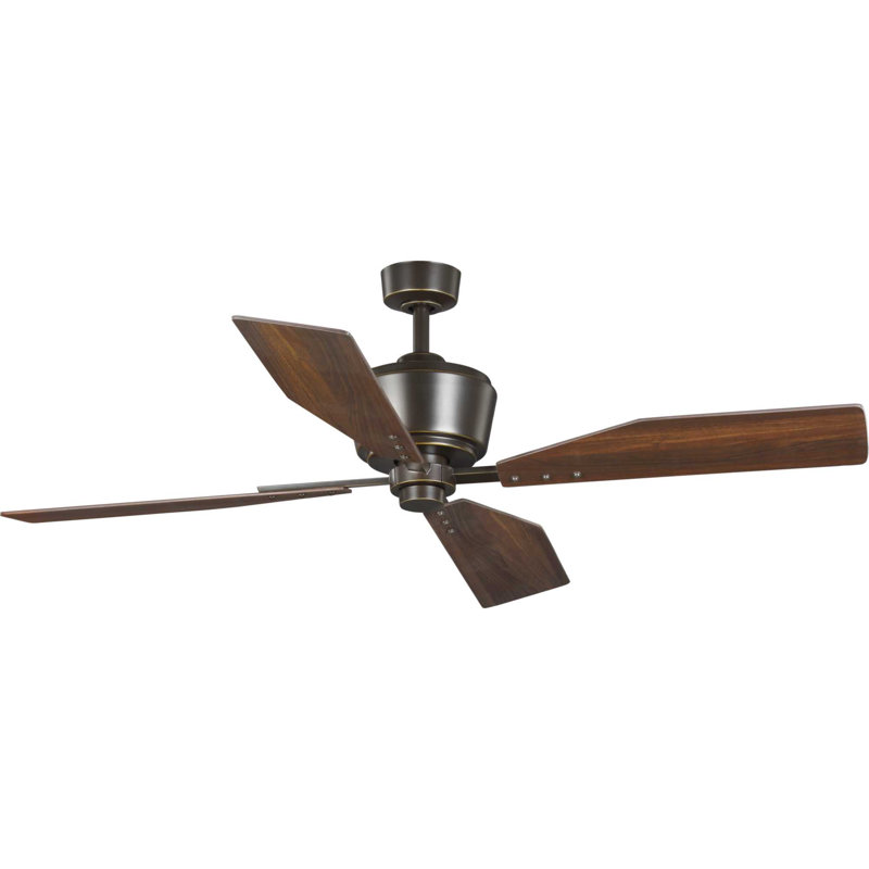 Chapin 56'' Ceiling Fan, Oil Rubbed Bronze with Brown Blades