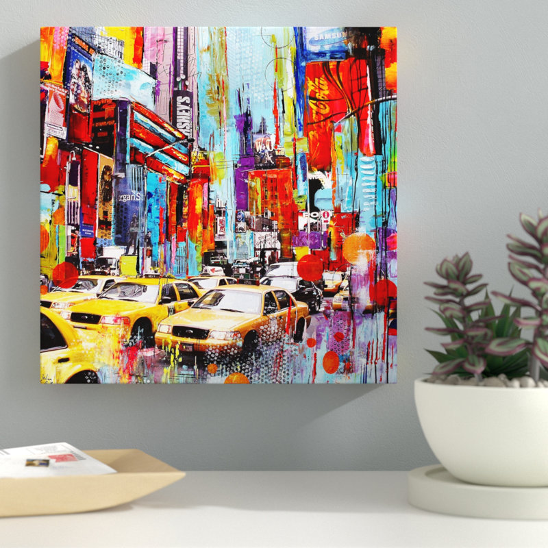 Streets by Jolina Anthony - Wrapped Canvas Painting, 30 cm H x 30 cm W