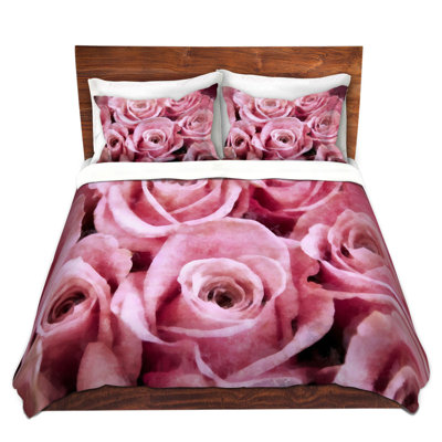 Ensemble de housse de couette à roses douces