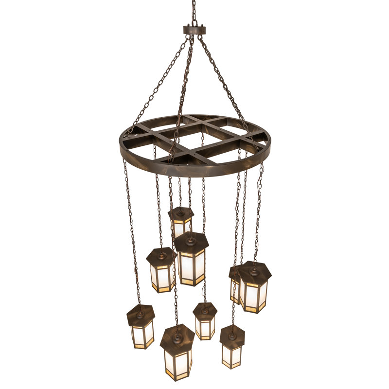 56" Wide Asbury Turret 9 Light Cascading Pendant
