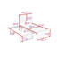 Lit plateforme simple tapissier avec lit gigogne simple et tête de lit-130025223