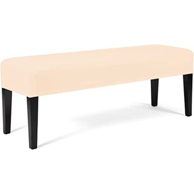 Elbertina Polyester Box Cushion Dining Bench Slipcover
