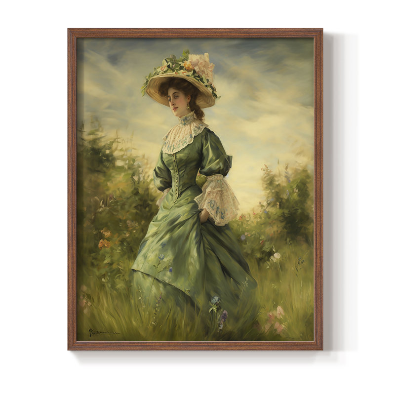 «WOMEN Series Dccxxxxi», reproduction encadrée - bois massif, H 21 po x l 17 po, Noyer