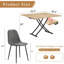 Ensemble de salle à manger à plateau relevable moderne avec table convertible et chaises rembourrées pour petits espaces-1356096467