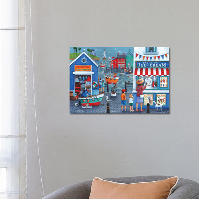 Seaside Icecreams by Peter Adderley - Wrapped Canvas Gallery-Wrapped Canvas Giclée