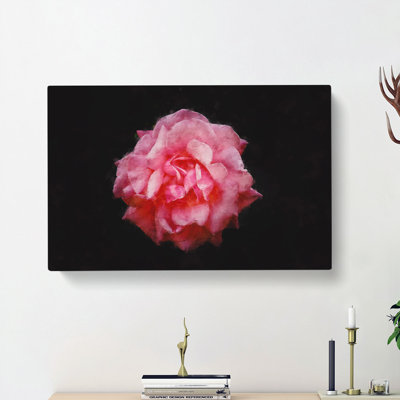 Lone Pink Carnation - Wrapped Canvas