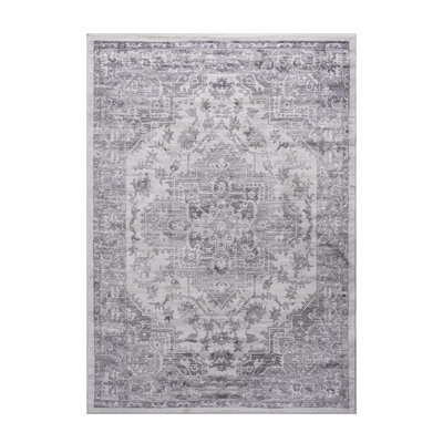6X9 Stain Silver Rug - Non-Shedding For Home Office, Entryway, Bedroom Area Blanket Mat Great Living Room, Nursery,