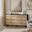 Armoire de rangement en rotin 6 tiroirs-20291672