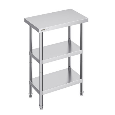 Table de préparation des aliments en acier inoxydable VEVOR, table de travail de cuisine commerciale