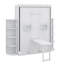 Grand lit escamotable rotatif avec unité murale cachée, double étagère latérale à 3 niveaux, bureau, supports de rangement supplémentaires, armoire de lit murale