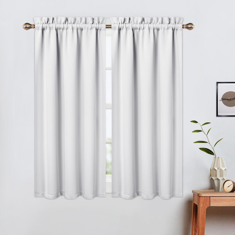 Kitchen Curtain, 66cm W x 114cm L, White