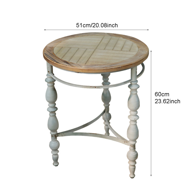 Accent Rustic Wooden Carved Coffee Table