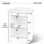 Meuble-lavabo de salle de bain avec lavabo, tablettes réglables, pour salle de bain moderne-1646998164
