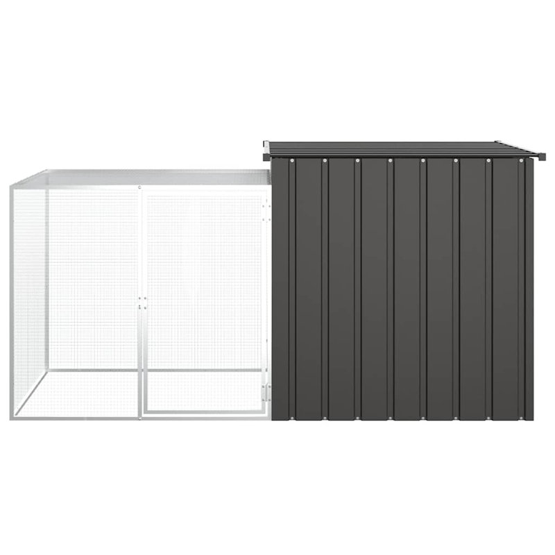 Davier Weather Resistant Chicken Cage, Anthracite, 39.4" H x 35.8" W x 78.7" L