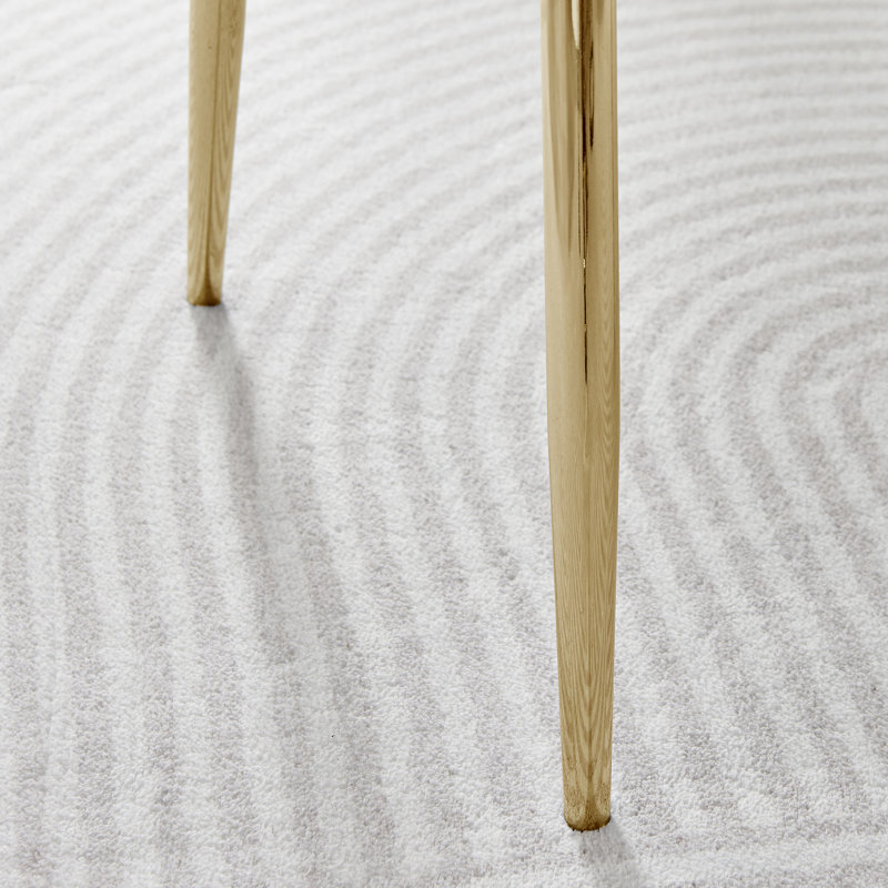 Ensemble de table de salle à manger Scottsmoor, 7 pièces : table, 6 chaises, Gris, Vert/doré