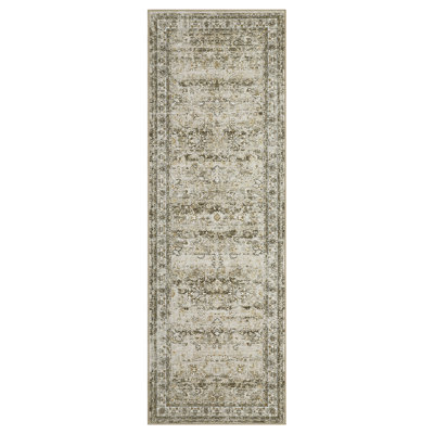 Oriental Machine Washable Rug for Living Room Bedroom Vintage Non-Slip Low Pile Rubber Backing Area Rug for Playroom Office Kitchen Dining Room Dorm and Bedside Decor