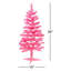Arbre de Noël artificiel Tinsel - 3 pi, rose-106854040