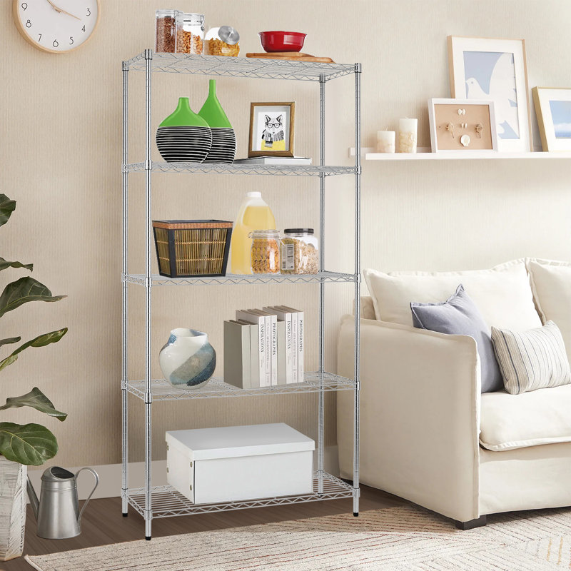 Suvam 36 " W Shelving Unit, Chrome