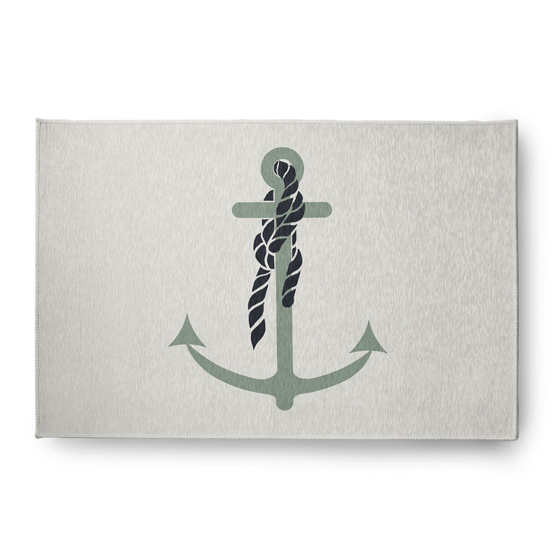 Tapis sauge à tissage plat Nautical Nights, Rectangle 4 pi x 6 pi