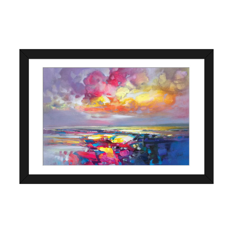 « Primary Shore », reproduction sur toile, Papier d'art encadré noir, Blanc, H 16 po x l 24 po x P 1 po
