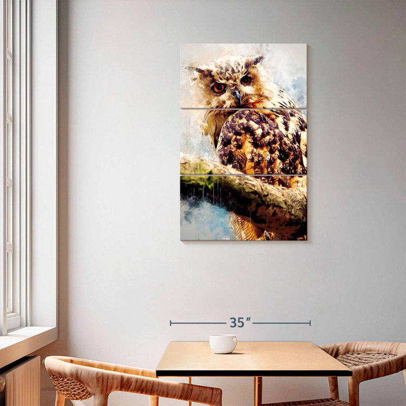 Brampt Owl Looking, 57" H x 36" W
