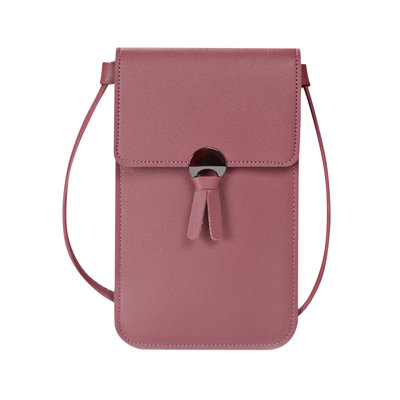 DGS Women Touchscreen Phone Bags, Mini Leather Mobile Phone Crossbody Bags Shoulder Handbag Wallet With Credit Card Slots