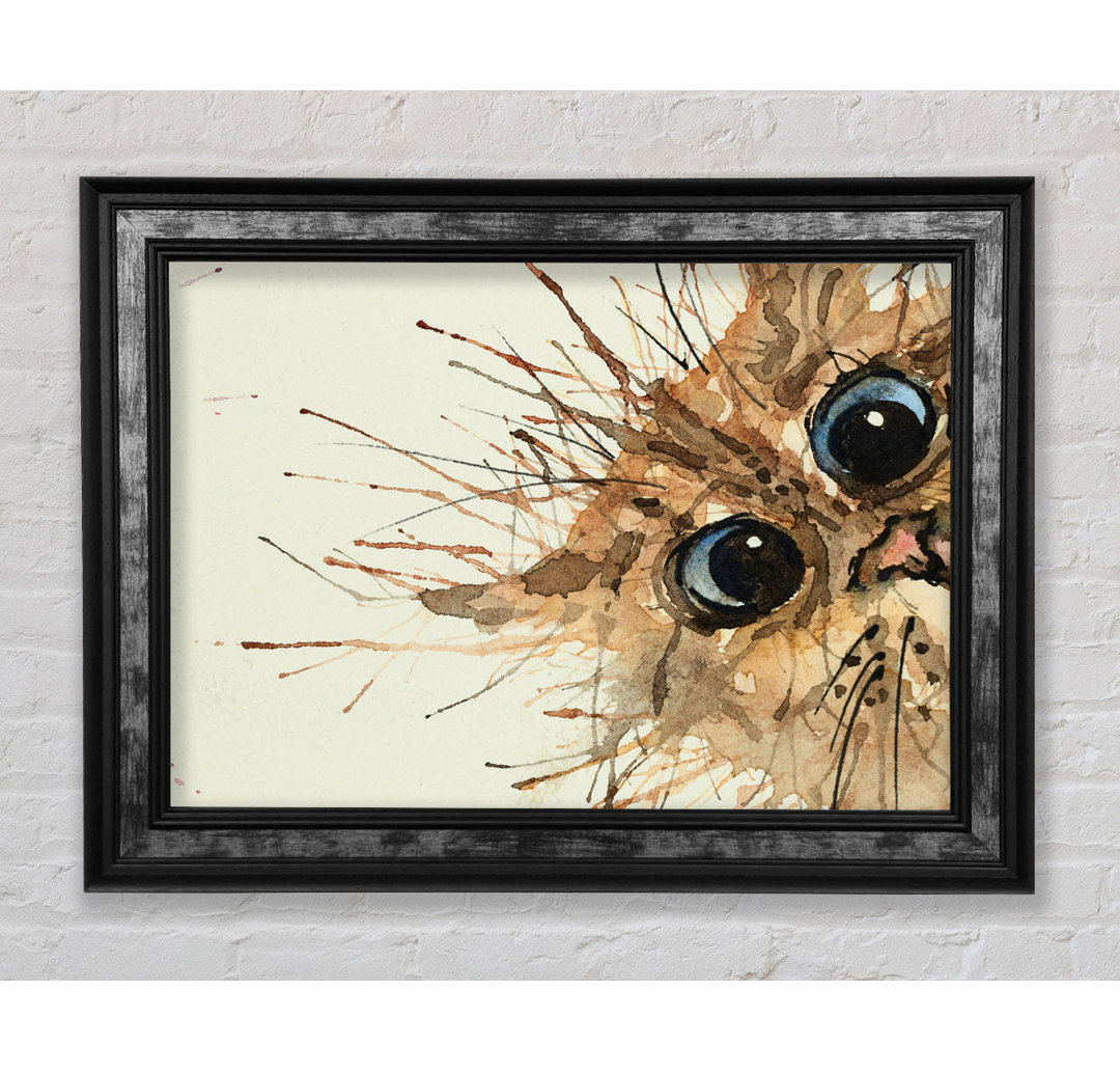 Aquarell Splat Cat - Druck