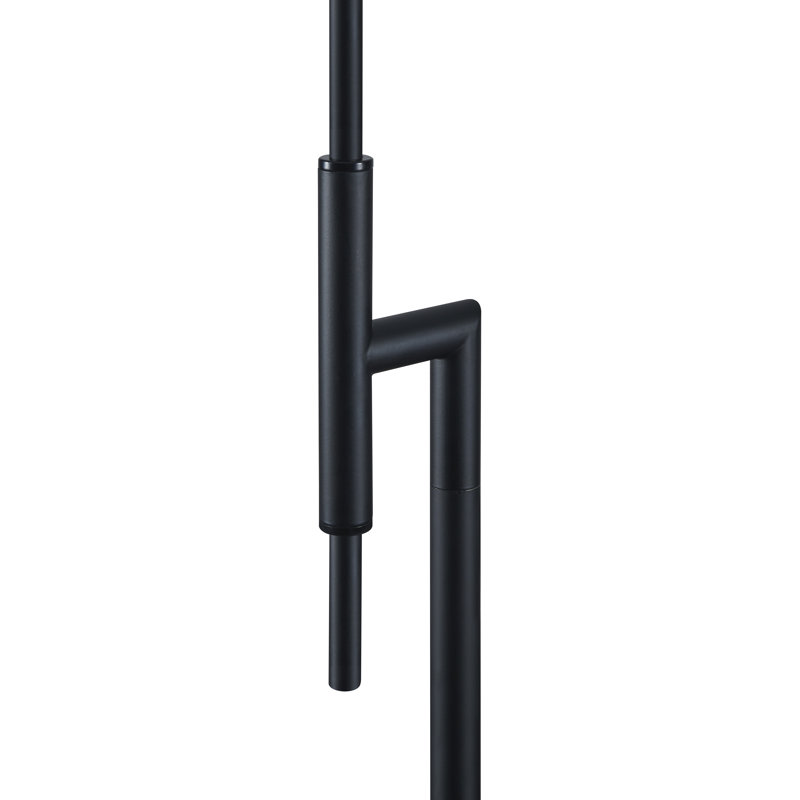 Lampe sur pied 64,6 "à arc noir avec abat-jour tambour en tissu