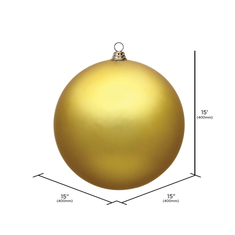 Ornement boule des Fêtes, Or, H 15,75 po x l 15,75 po x P 15,75 po