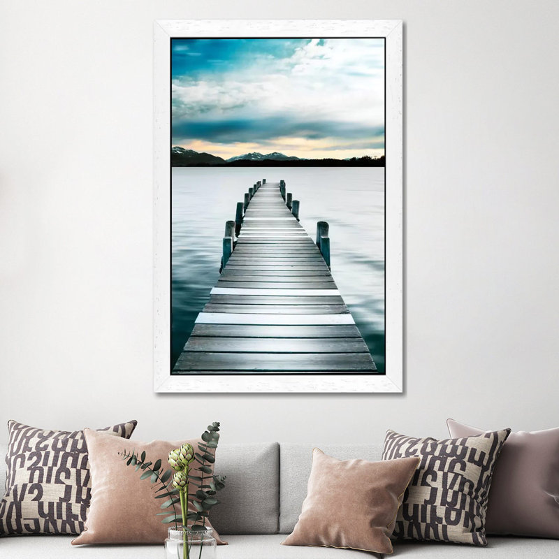 Jetty by Danita Delimont - Floater Frame Print on Canvas, 152.5 cm H x 101.5 cm W, White Framed