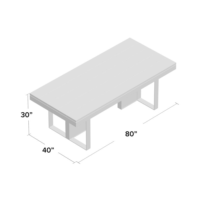 Kinsee Solid Wood Top Dining Table