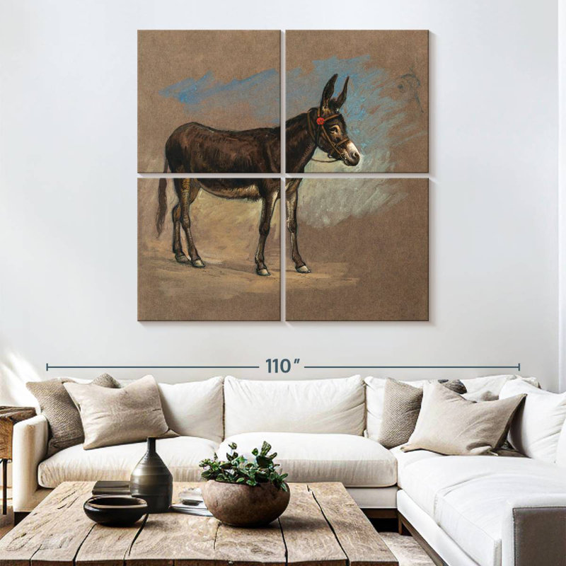 Brampt Study. A Mule, 74" H x 74" W