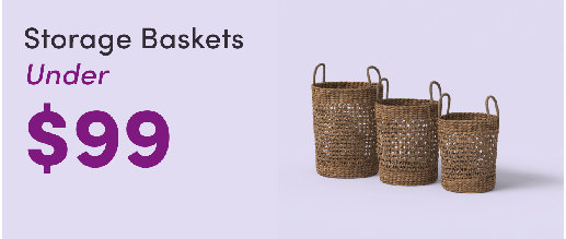 Storage Baskets Under $99